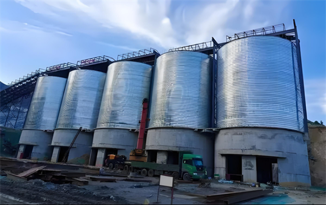 河池螺旋卷板仓施工现场